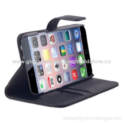 PU Leather Case for iPhone 6 with Two Credit Card Wallet Style, Special Designs